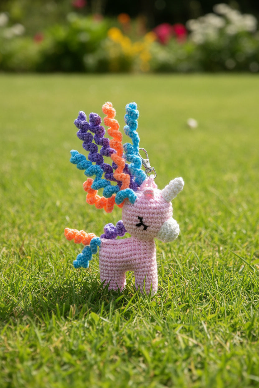 Unicorn keychain charm